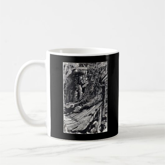 Mug "Confess !", dessin à l'encre d'Inde (Gauche)