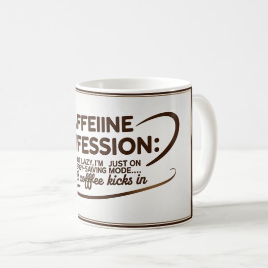 Mug Confession de caféine 2 (Devant droit)