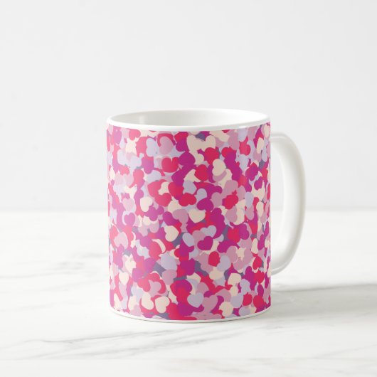 Mug Confetti Coeur multicolore2 (Devant droit)