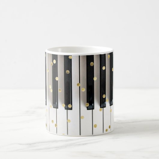 Mug confetti de feuille d'or piano (Centre)