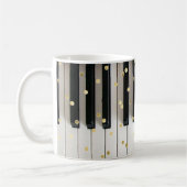 Mug confetti de feuille d'or piano (Gauche)