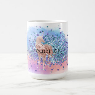Mug Confetti de Parties scintillant d'eau violette de 