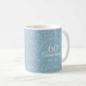 Mug Confetti des Coeurs du 60e anniversaire (Devant droit)