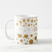 Mug Confetti Dots de Parties scintillant Gold élégant  (Gauche)