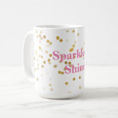 Mug Confetti en or blanc (Devant gauche)