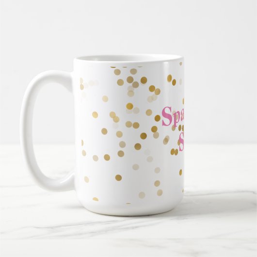 Mug Confetti en or blanc (Gauche)