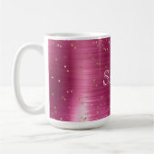 Mug Confetti glamé rose or étincelant (Gauche)