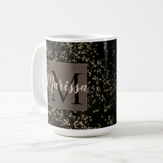 Mug Confetti Monogram Chic Gold (Devant gauche)