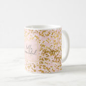 Mug Confetti rose or (Devant droit)