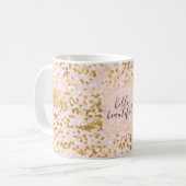 Mug Confetti rose or (Devant gauche)