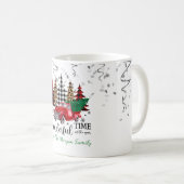 Mug Confettis, Camion Rouge de Noël Arbre de Pin Neige (Devant droit)