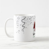 Mug Confettis, Camion Rouge de Noël Arbre de Pin Neige (Gauche)