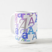 Mug Confettis de lettres "A" (Devant gauche)
