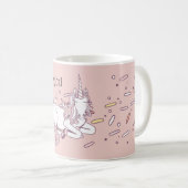 Mug Confettis de licorne magique rose (Devant droit)