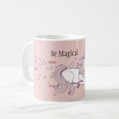 Mug Confettis de licorne magique rose (Devant gauche)