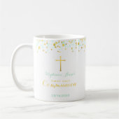 Mug Confettis de menthe et d'or de communion (Gauche)