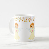 Mug Confettis de points dorés et ange (Devant gauche)