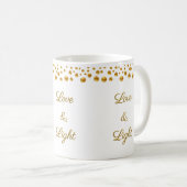 Mug Confettis de points dorés Love & Light (Devant droit)