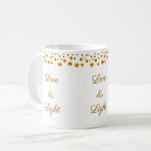 Mug Confettis de points dorés Love & Light (Devant gauche)
