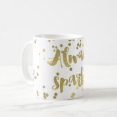 Mug Confettis d'or d'étincelle (Devant gauche)
