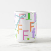 Mug Confettis en forme de lettre "F" (Centre)