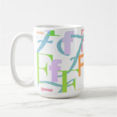 Mug Confettis en forme de lettre "F" (Gauche)
