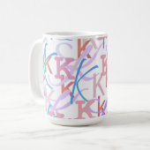 Mug Confettis en forme de lettre "K" (Devant gauche)