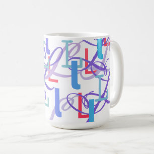 Mug Confettis en forme de lettre "L"