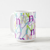Mug Confettis en forme de lettre "N" (Devant gauche)