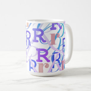 Mug Confettis en forme de lettre "R"