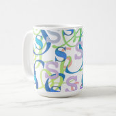Mug Confettis en forme de lettre "S" (Devant gauche)