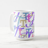 Mug Confettis en forme de lettre "T" (Devant gauche)