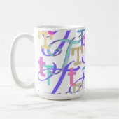 Mug Confettis en forme de lettre "T" (Gauche)