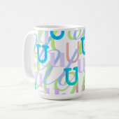 Mug Confettis en forme de lettre "U" (Devant gauche)