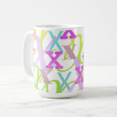Mug Confettis en forme de lettre "X" (Devant gauche)