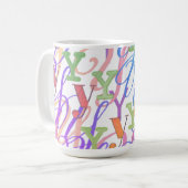 Mug Confettis en forme de lettre "Y" (Devant gauche)