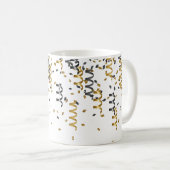 Mug Confettis Noir Or (Devant droit)