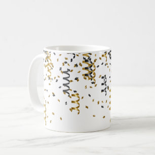 Mug Confettis Noir Or