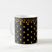 Mug Confettis Point Doré sur Fond Noir (Devant gauche)