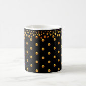 Mug Confettis Point Doré sur Fond Noir (Centre)