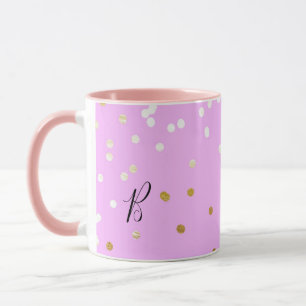 Mug Confettis roses et or Points de modernité Glamour