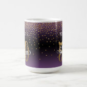 Mug Confettis & Script 50 & Fabuleux, Ombré rose et no (Centre)