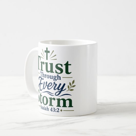 Mug Confiance à travers chaque tempête dévotion quotid (Devant gauche)