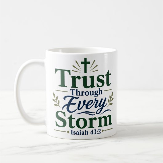 Mug Confiance à travers chaque tempête dévotion quotid (Gauche)