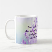Mug Confiance dans le Seigneur Écriture Lavande Fleurs (Gauche)