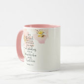 Mug Confiance dans le Seigneur floral (Devant gauche)