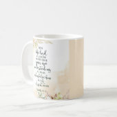 Mug Confiance dans le Seigneur floral (Devant gauche)