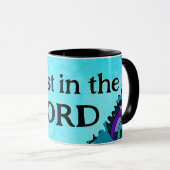 Mug Confiance Dans Le Seigneur Poisson Feuilles Purple (Devant droit)