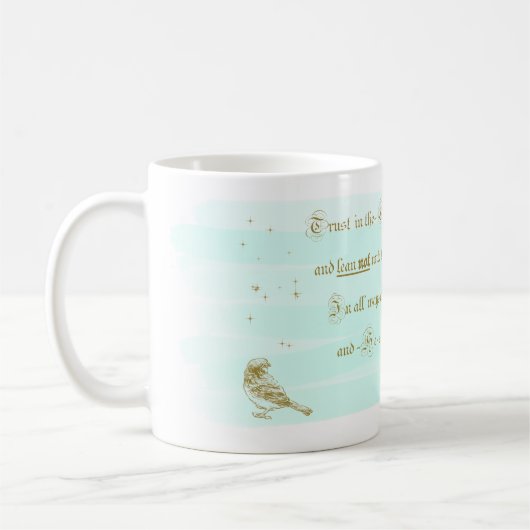 Mug Confiance dans le Seigneur Proverbes Aqua (Gauche)