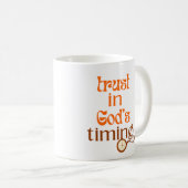 Mug Confiance dans le Timing de Dieu (Devant droit)